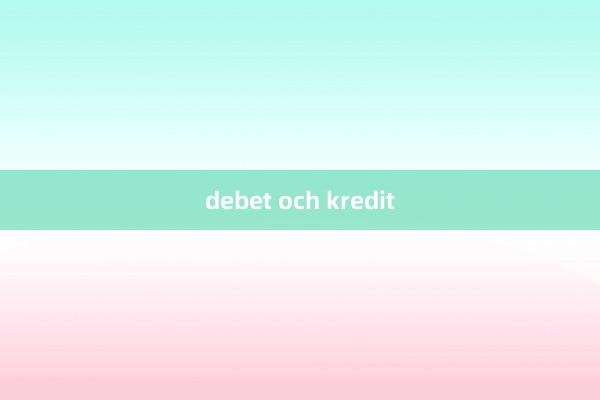 debet och kredit