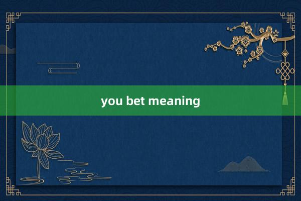 you bet meaning